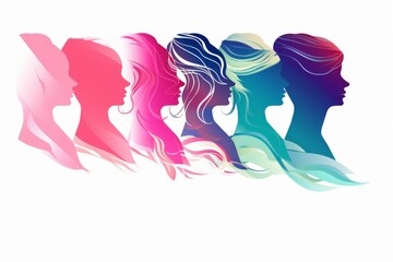 Obraz premium Diverse Group of Women With Different Colored Hair