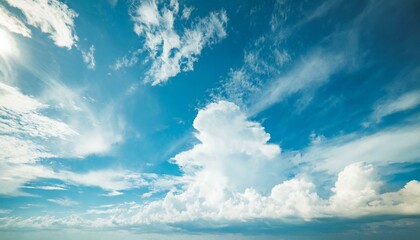 abstract white cloud and blue sky in sunny day texture background