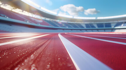 running track in stadium