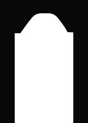 Arabic arch window and door flat icon. Traditional and culture Vector isolated on transparent background of patterns in oriental style. Frames in Islamic Muslim design for Ramadan Kareem.