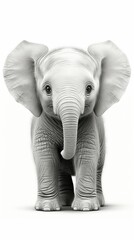 Fototapeta premium Majestic Elephant in Black and White