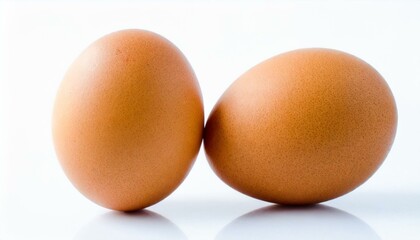 two eggs isolated on white