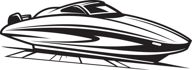 Hydroplane Vector Illustration with Racing Goggles