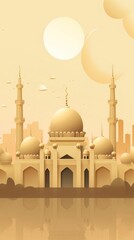 City With Mosque Digital Painting