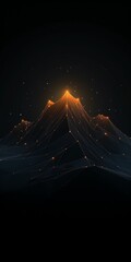 Computer Generated Mountain at Night