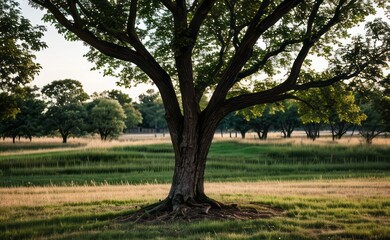 Fototapeta premium professional photograph of single tree in sunset