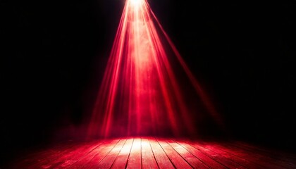spotlight on isolated background divine red light through a dark fog the rays beam light on the floor stock illustration