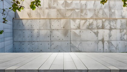 empty grey concrete floor and wall