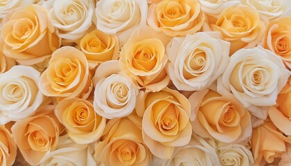 beautiful watercolor of yellow and orange roses soft pastel desktop background wallpaper wedding invitation decor generative ai