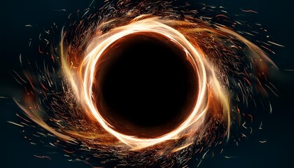 frame inferno form fire hole dynamic gold energy fiery background fantasy background blaze black ring fire glow flames circle abstract bright fractal magic burn wheel gold circle black round light