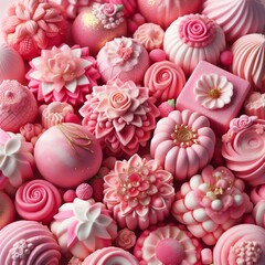sweet airy marshmallow candies for decorating cakes, holiday decorations and birthday parties