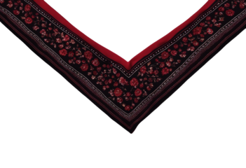 Red bandana isolated on transparent background