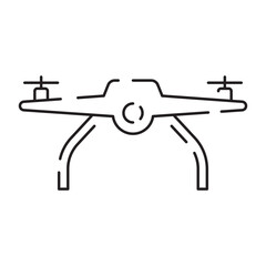 Drone line icon. Included the icons as drone, remote, controller, radar, map, signal and more