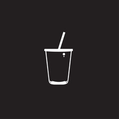 Soft drink in cartoon, doodle style . Image for t-shirt, web, mobile apps and ui. Isolated 2d vector illustration in logo, icon, sketch style, Eps 10, black and white. AI Generative