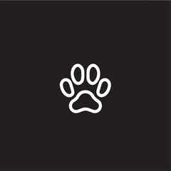 Obraz premium Paw pet in cartoon, doodle style . Image for t-shirt, web, mobile apps and ui. Isolated 2d vector illustration in logo, icon, sketch style, Eps 10, black and white. AI Generative