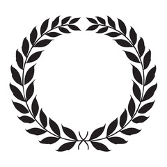 Laurel in cartoon, doodle style . Image for t-shirt, web, mobile apps and ui. Isolated 2d vector illustration in logo, icon, sketch style, Eps 10, black and white. AI Generative