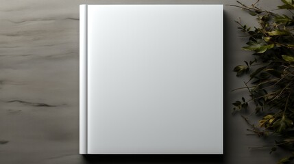 Blank book cover mockup background.