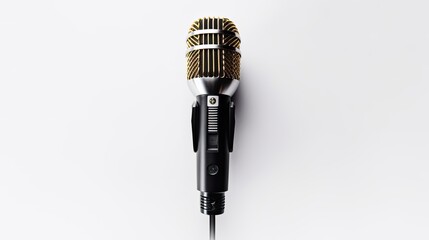 professional microphone on white background