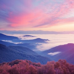 Fototapeta premium sunset over the mountains