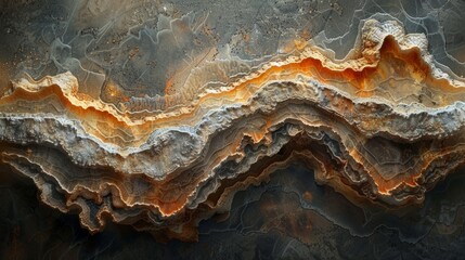 Obraz premium natural stone artpiece, a detailed photo of a brown rock with a marble texture 