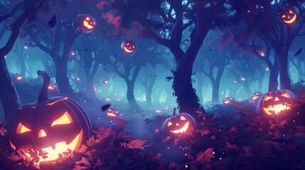 Enchanted Forest Jack-o'-Lanterns
