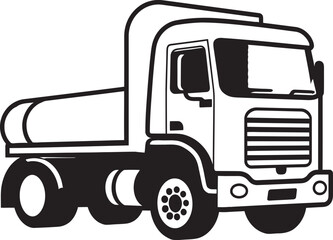 Iconic Milk Transport Truck Vector Graphic