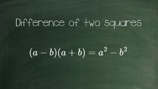 Difference Of Two Squares Blackboard Version Background