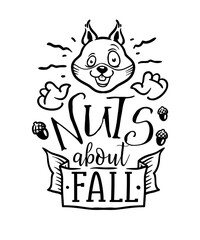 Fall And Autumn quotes, typography for t shirt, poster, sticker and card. Fall vector illustration set, autumn quotes design.