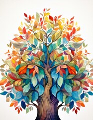 tree with colorful leaves