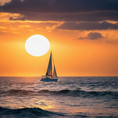 Sailboat and Sunset