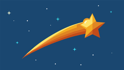 Fototapeta premium A shooting star streaking through the sky representing the fleeting nature of human existence in the eyes of a Stoic philosopher.. Vector illustration