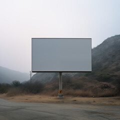 empty white billboard