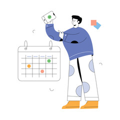 Appointment, calendar, dates, Flat Vector Illustration Design, vector illustration, flat illustration 