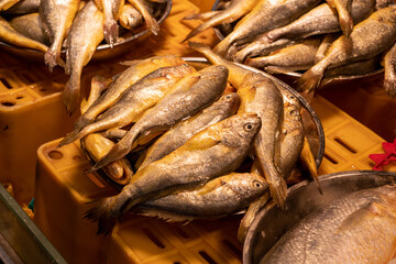 Yellow croaker for sale on seafood market
