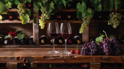 Sensory Delight Experience a Tasting Journey of Merlot or Cabernet Sauvignon Grapes, Exploring Unique Wine Profiles
 - obrazy, fototapety, plakaty