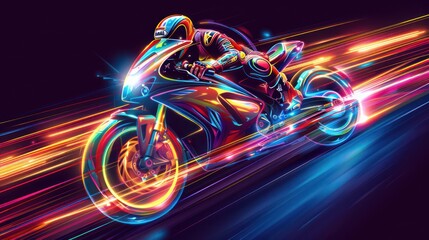 Motorcycle in Motion