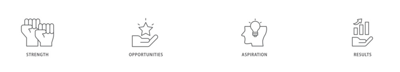 Soar icon packs for your design digital and printing of results, aspiration, opportunities, strength icon live stroke and easy to edit 