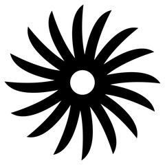 Black Fan Blade Vector 