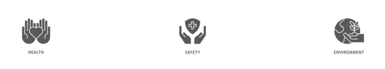 Obraz premium HSE icon packs for your design digital and printing of Health Safety Environment in the corporate occupational safety and health icon live stroke and easy to edit 