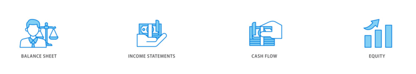 Financial statements icon packs for your design digital and printing of graph, balance sheet, pie chart, income statements, money, calculator, income, earningicon live stroke and easy to edit 