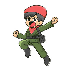 kids Soldier indonesian Cartoon cute