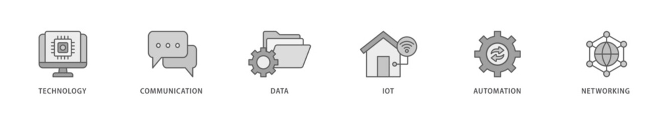 Digital transformation icon packs for your design digital and printing of technology, communication, data, iot, ict, automation, internet, and networking icon live stroke and easy to edit 