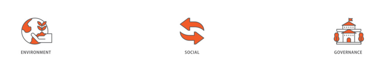 ESG icon packs for your design digital and printing of  investment screen ing icon live stroke and easy to edit 