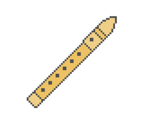 Illustration of Recorder of Pixel Art