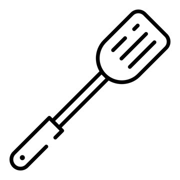 recommend clip art: Cooking spatula black line icon