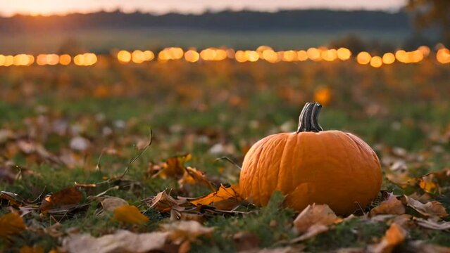 Authentic Thanksgiving Day traditions in a rural countryside, vegetable harvest outdoors and autumn leaves and trees background. Generative AI