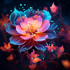 Fototapeta premium Abstract colorful flower
