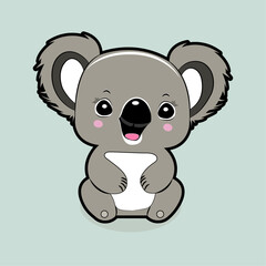 Baby Koala Sit on ground