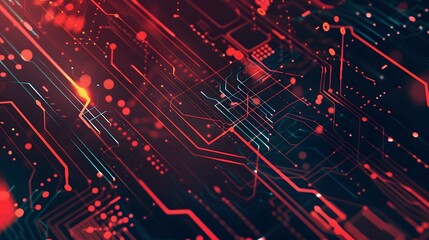 Obraz premium flat circuit technology vector illustration