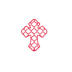 Christian cross icon  Vector illustration design .